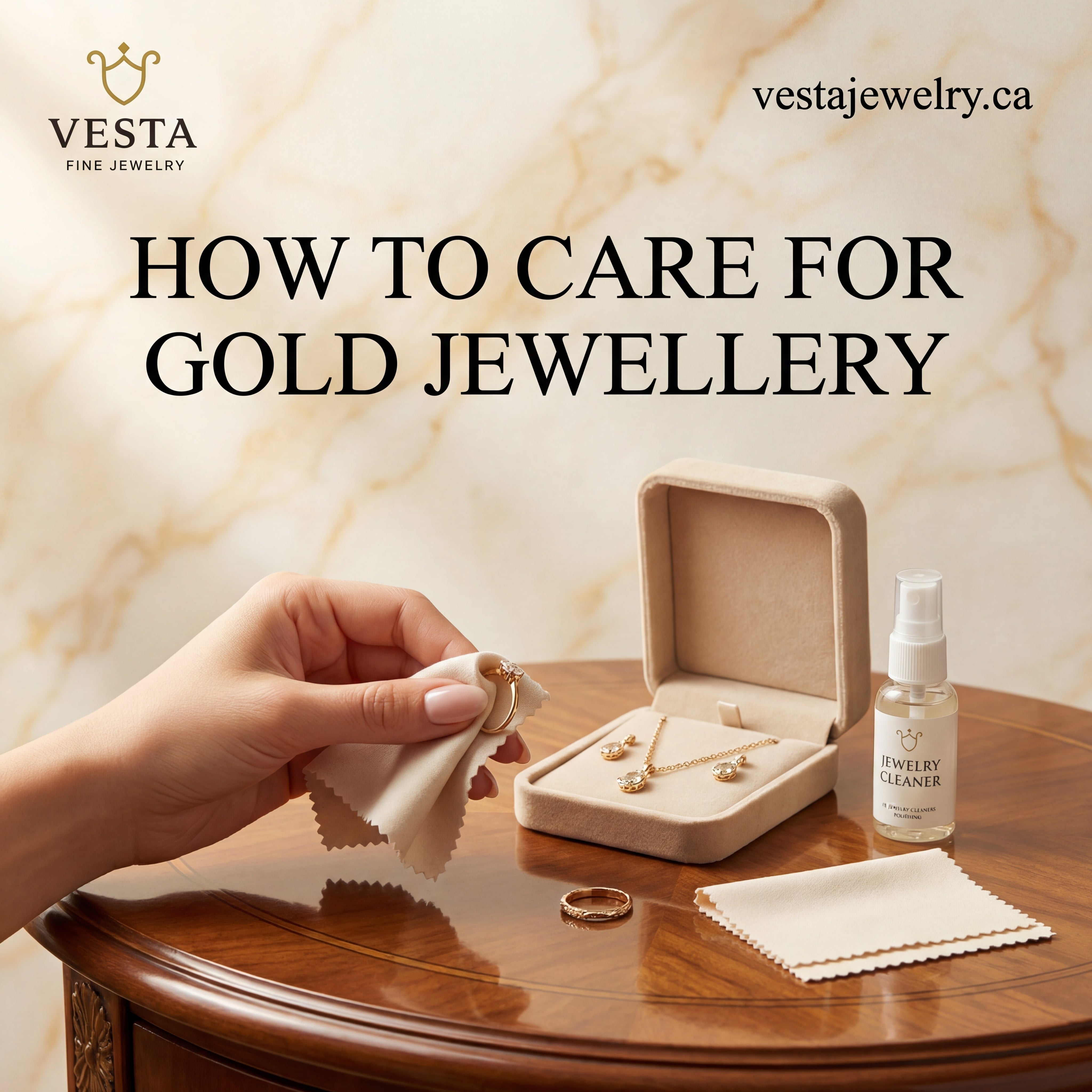 How to Care for Gold Jewellery: Cleaning, Storage & Daily Tips – Vesta ...