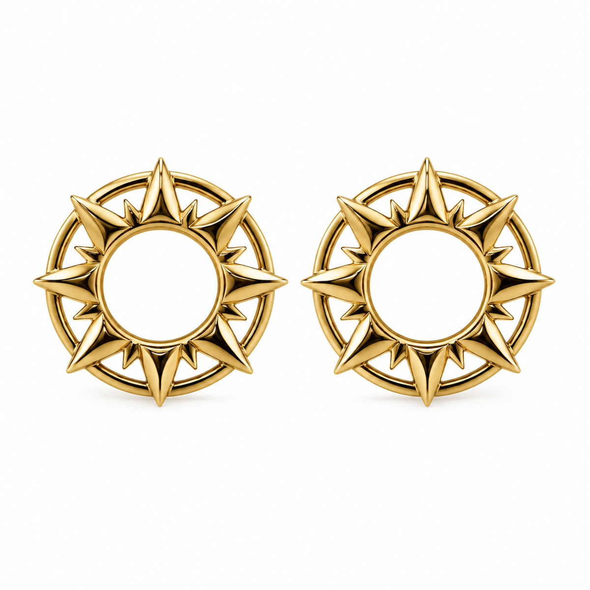 Celestial Sunburst Stud Earrings