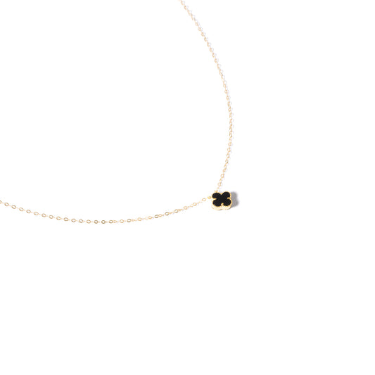 Vaan Clleef-Style Black Pendant Necklace
