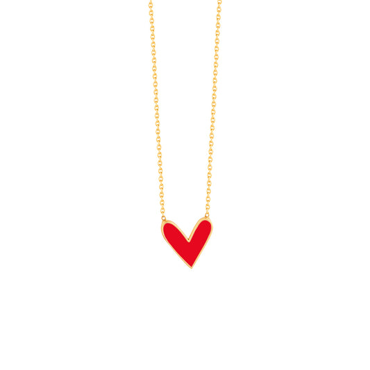 Red Heart Pendant Necklace