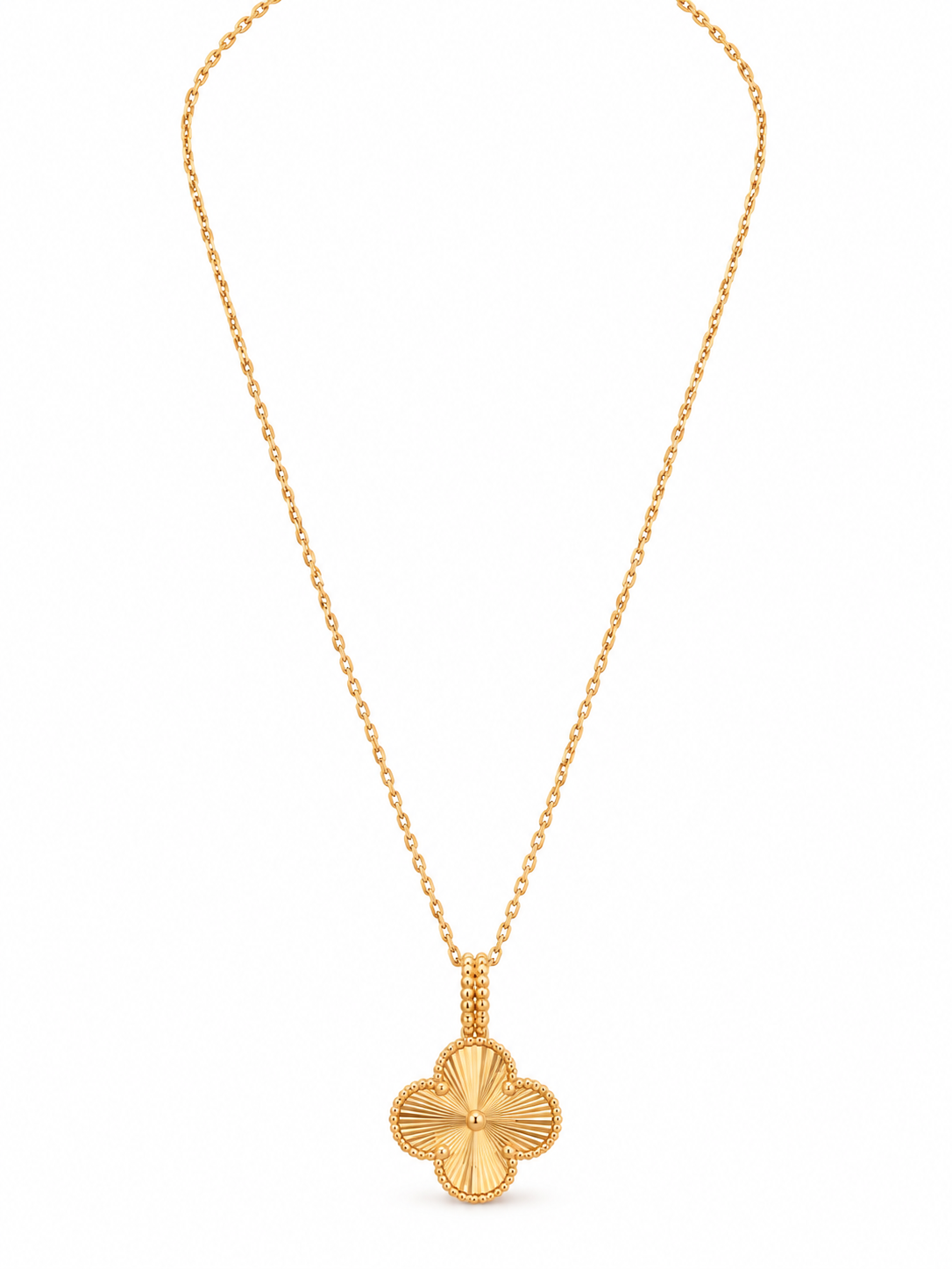 Laser-Cut Clover Pendant Necklace