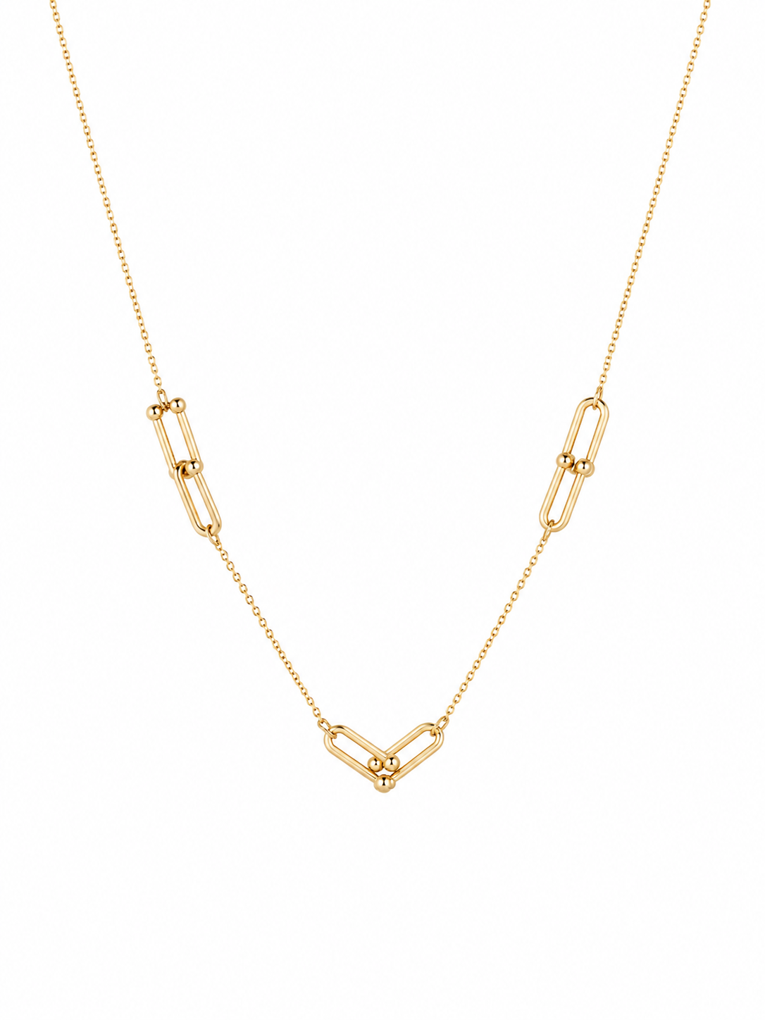 Geometric Link Necklace