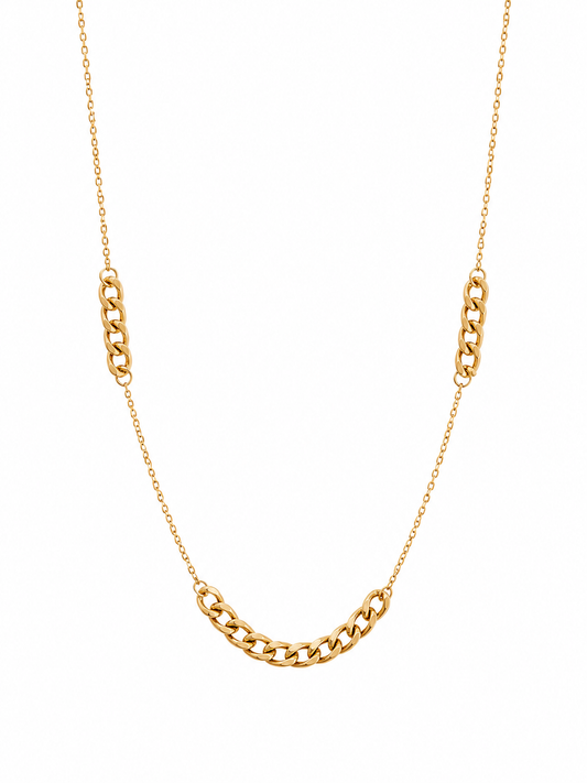Cuban Link Station Necklace