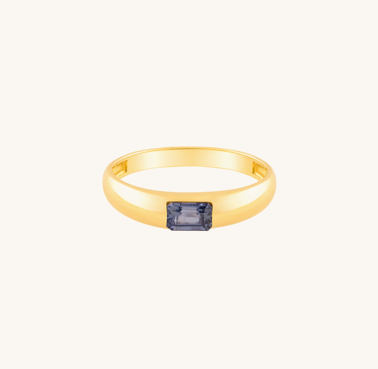 Stone navy blue ring