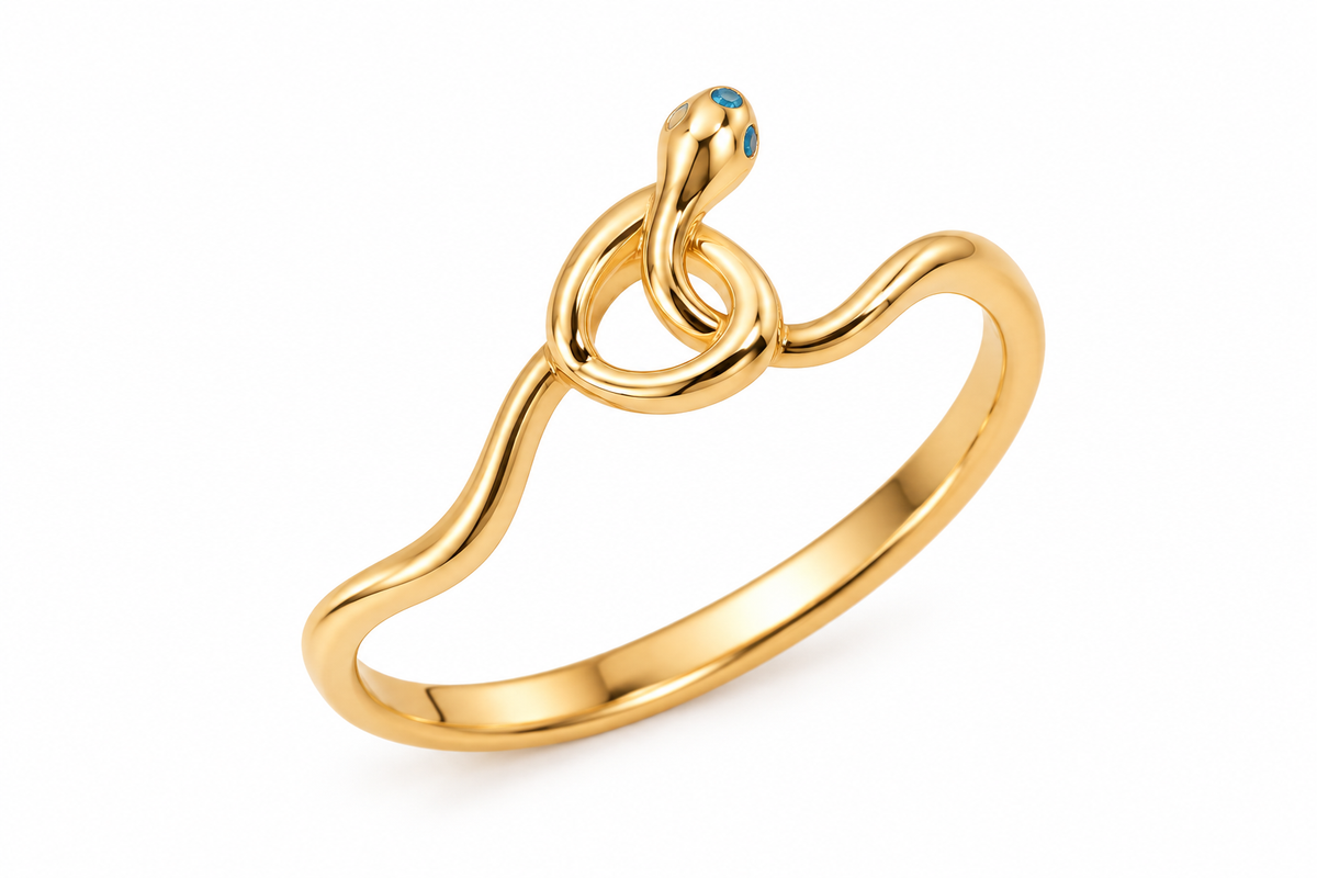 Serpentine Blue-Eye Ring