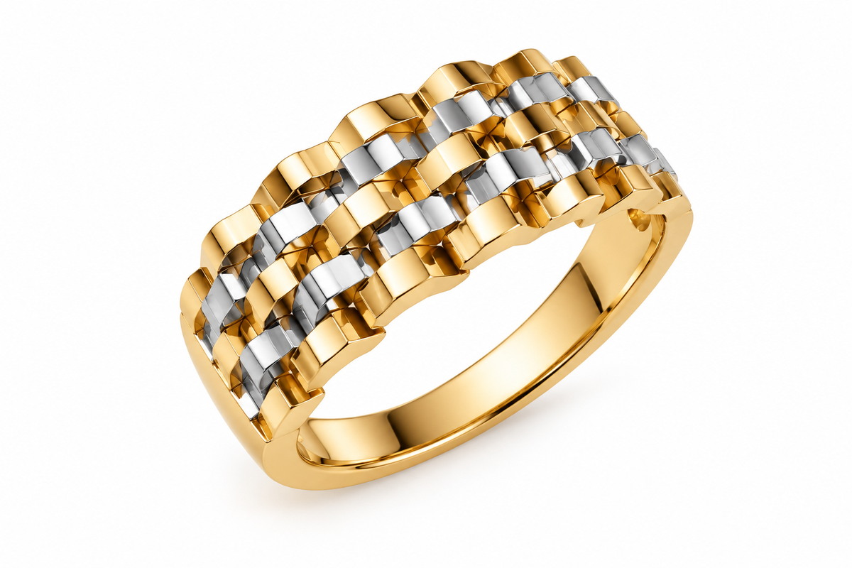 Prestige Two-Tone Link Ring