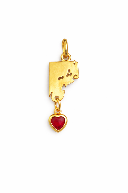 Love Pendant with Red Heart Charm
