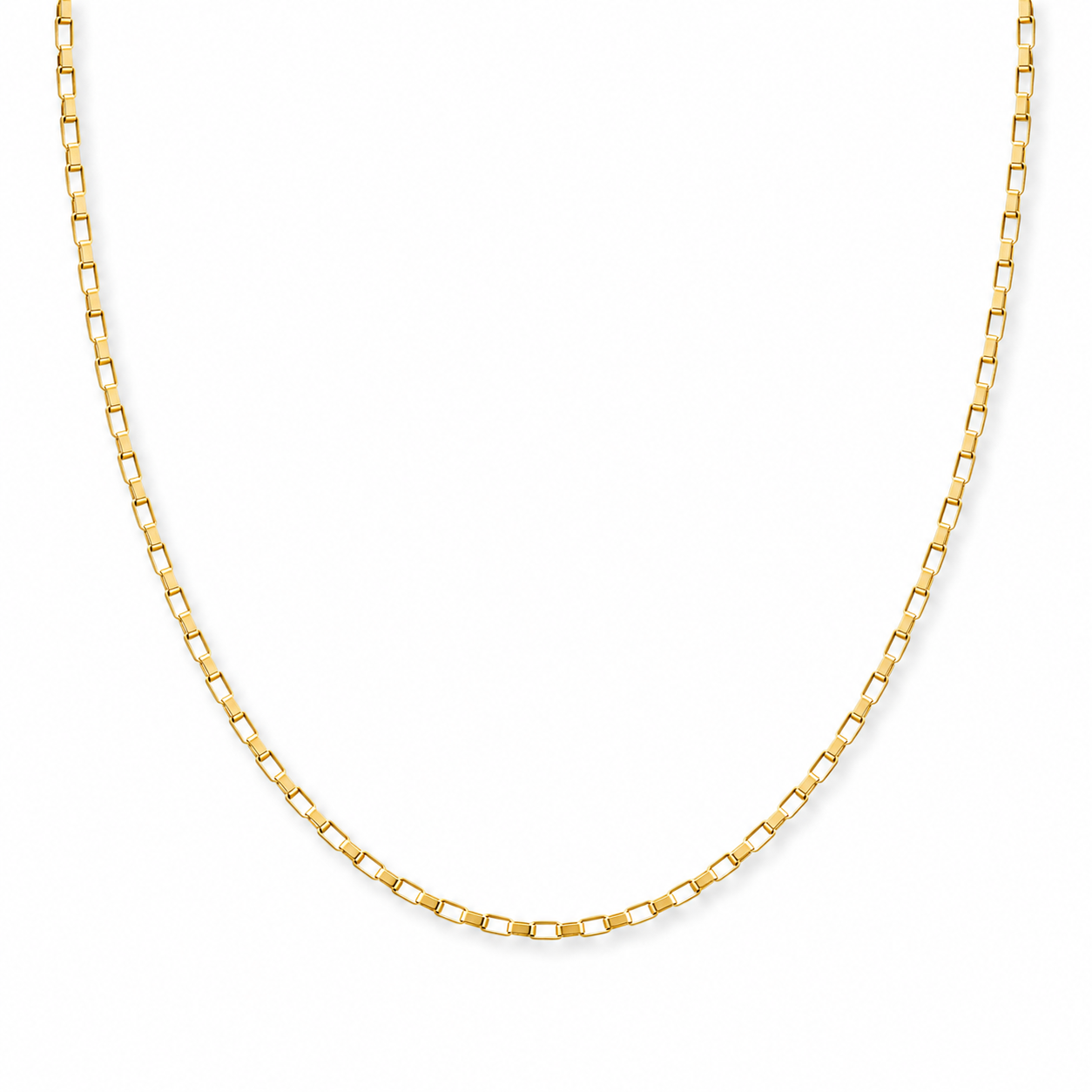 Golden Box Chain Necklace