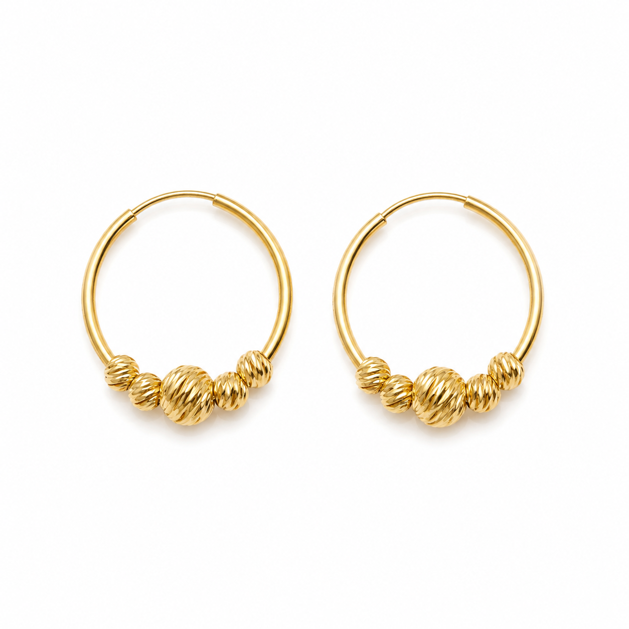 Beaded Hoop Earrings