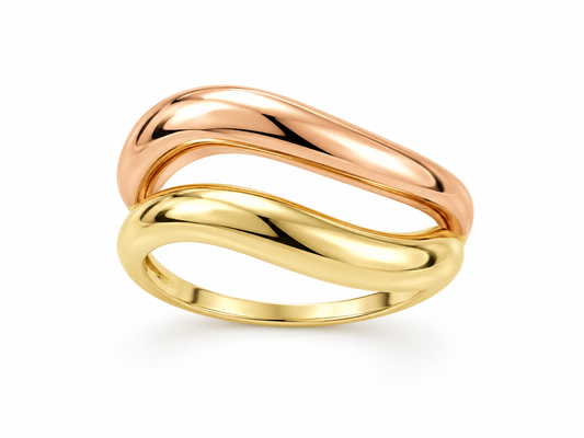 Two-Tone Wave Ring