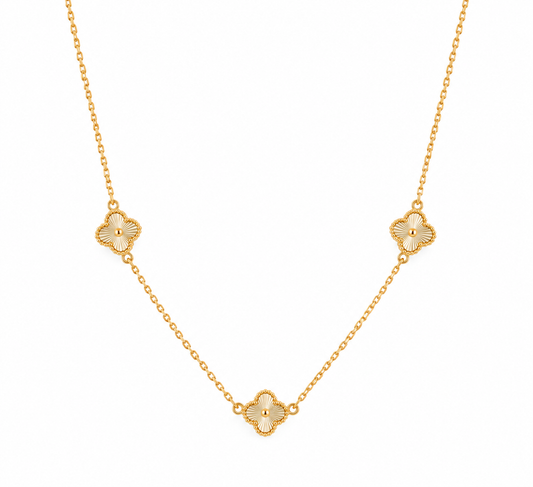 Triple Clover Necklace-Medium