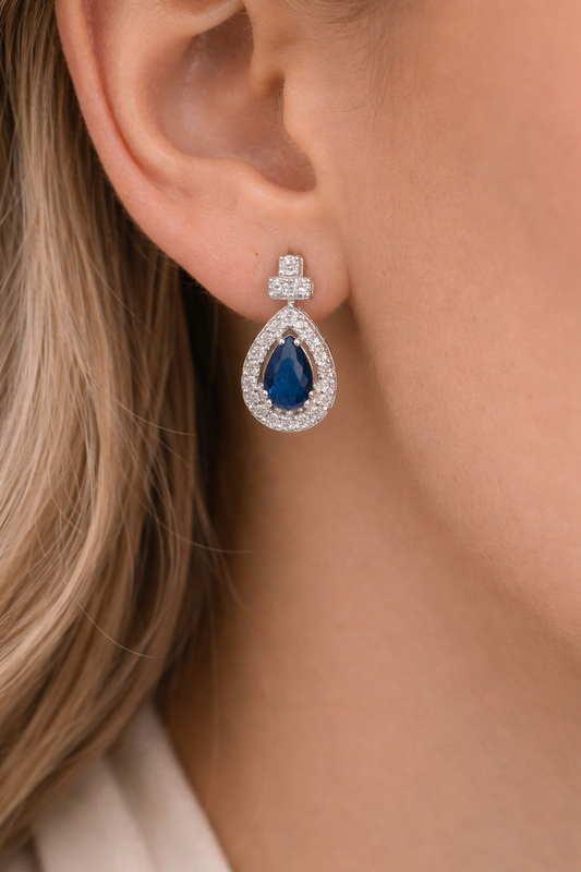 Navy Teardrop Jewelry Half Sets..