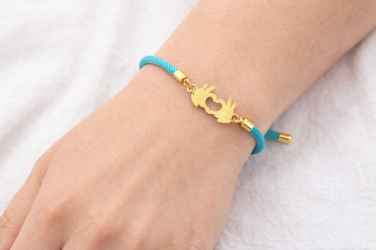 Gold & Cord Bracelets..