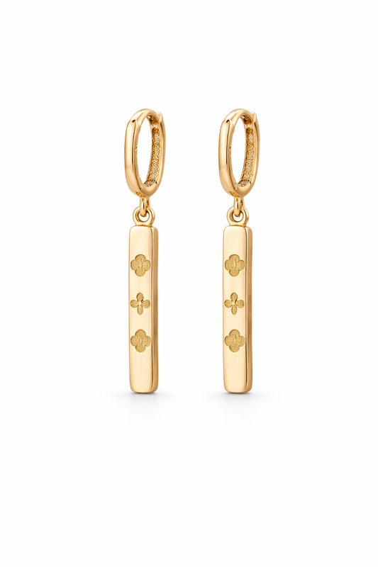 Clover Bar Drop Earrings