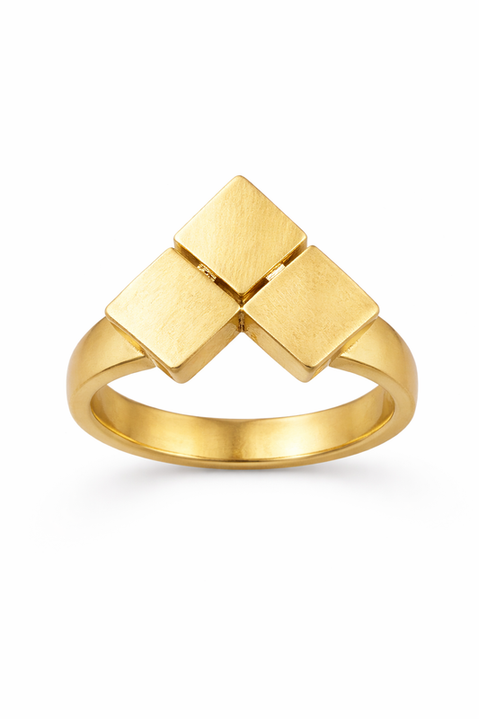 Three-Dot Gold Ring