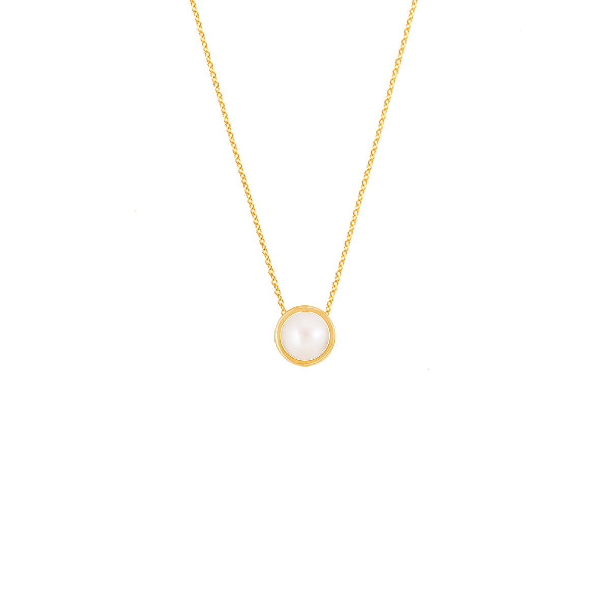 Framed Pearl Pendant Necklace