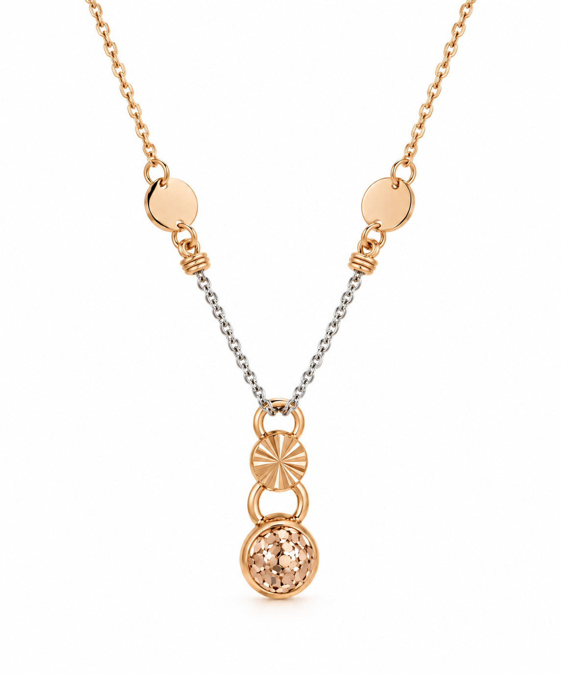Aurielle Two-Tone Drop Necklace