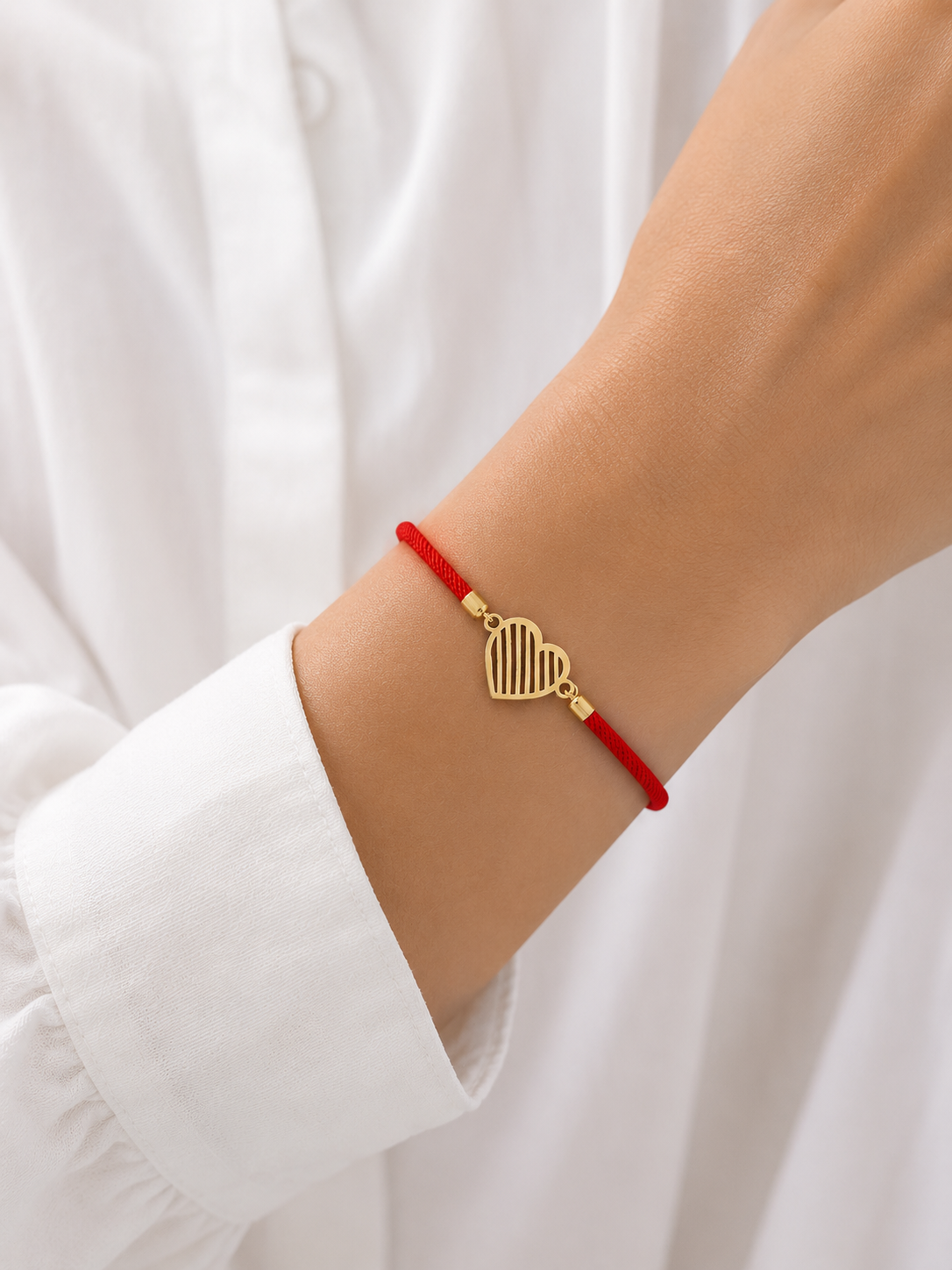 open-heart Cord bracelet