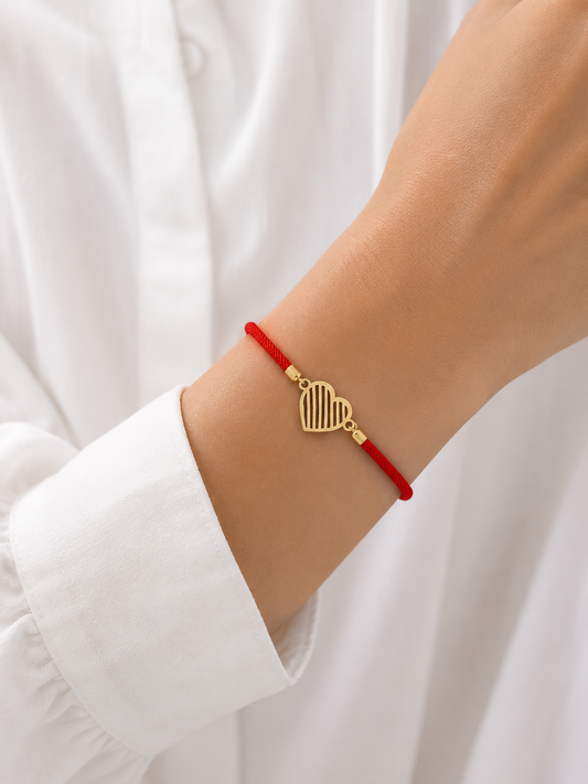 open-heart Cord bracelet