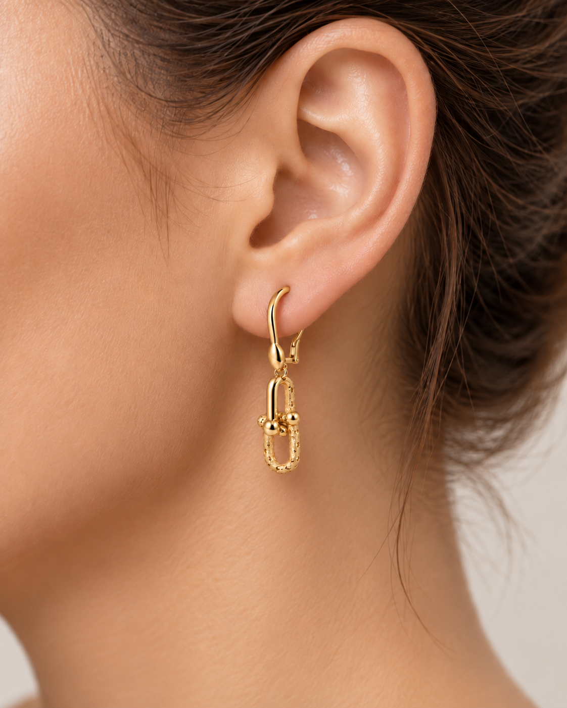 Interlocking Paperclip Drop Earrings