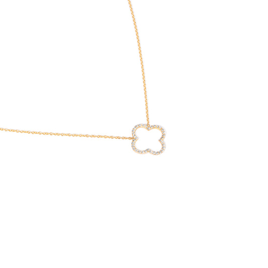 Vaan Clleef-Style Pendant Necklace with Crystals