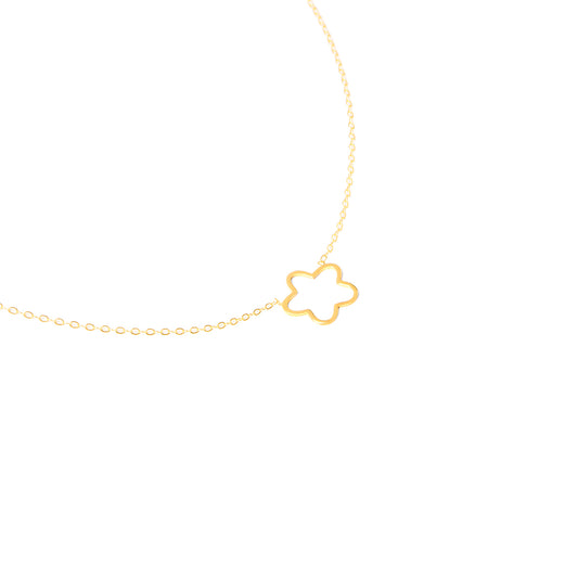 Five-Petal Flower Pendant Necklace