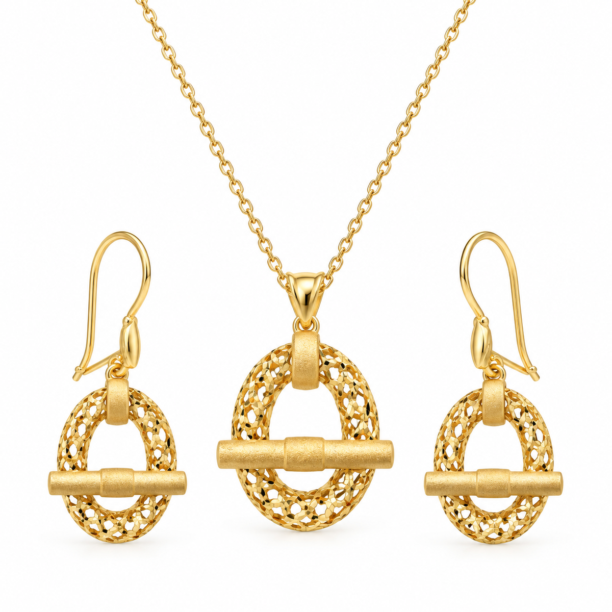 Textured Oval Half Set