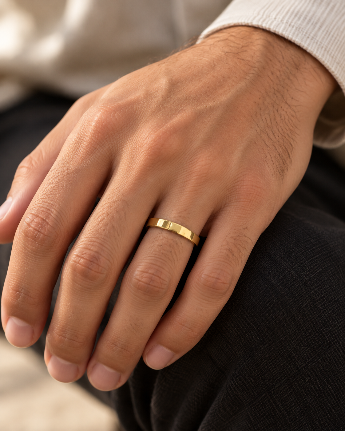 Flat Wedding Band