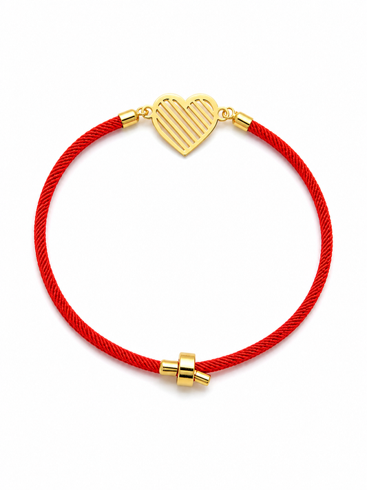 open-heart Cord bracelet