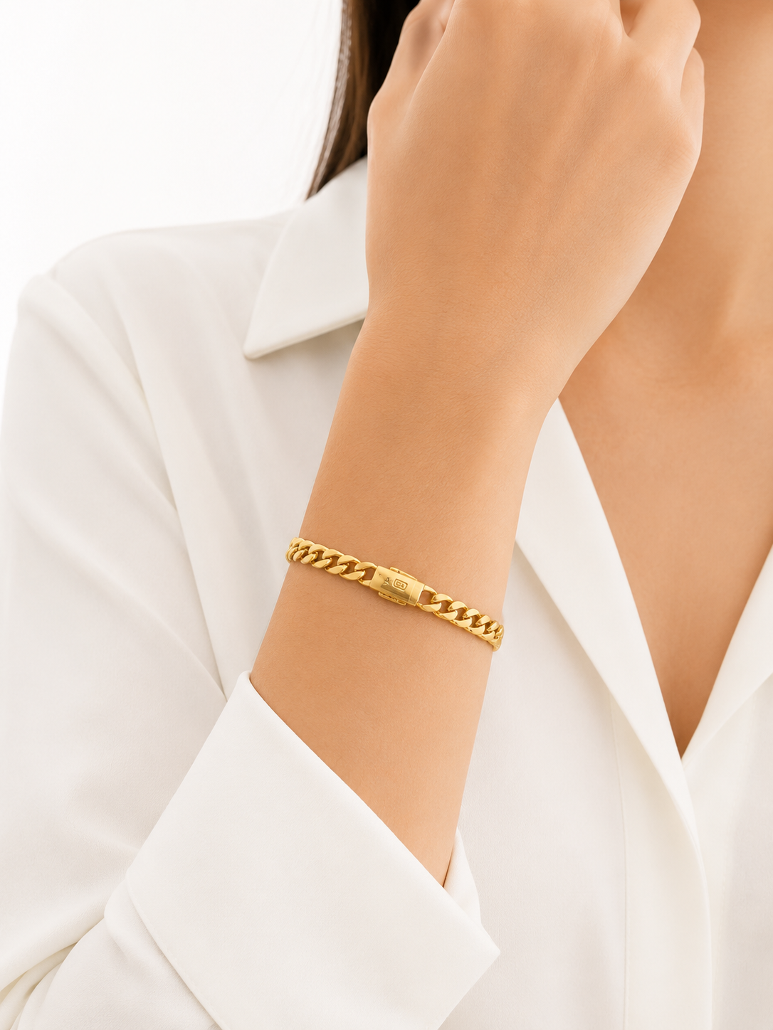 Cartier Style Cuban Link Bracelet