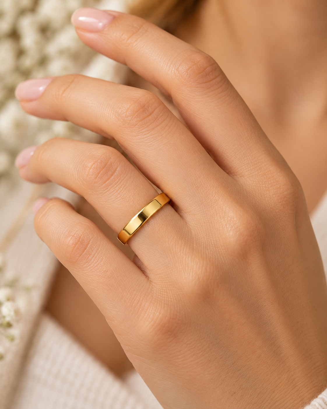 Flat Wedding Band