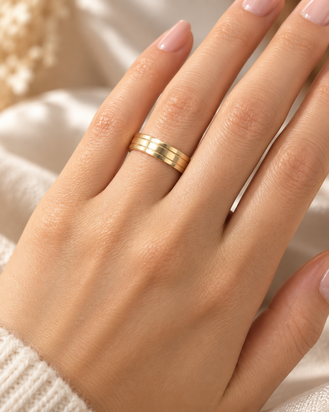 Triple-Groove Wedding Band