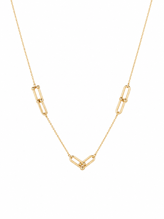 Geometric Link Necklace