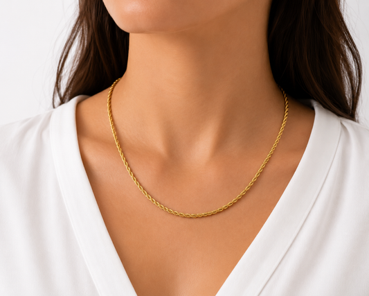 Twisted Rope Chain Necklace-small