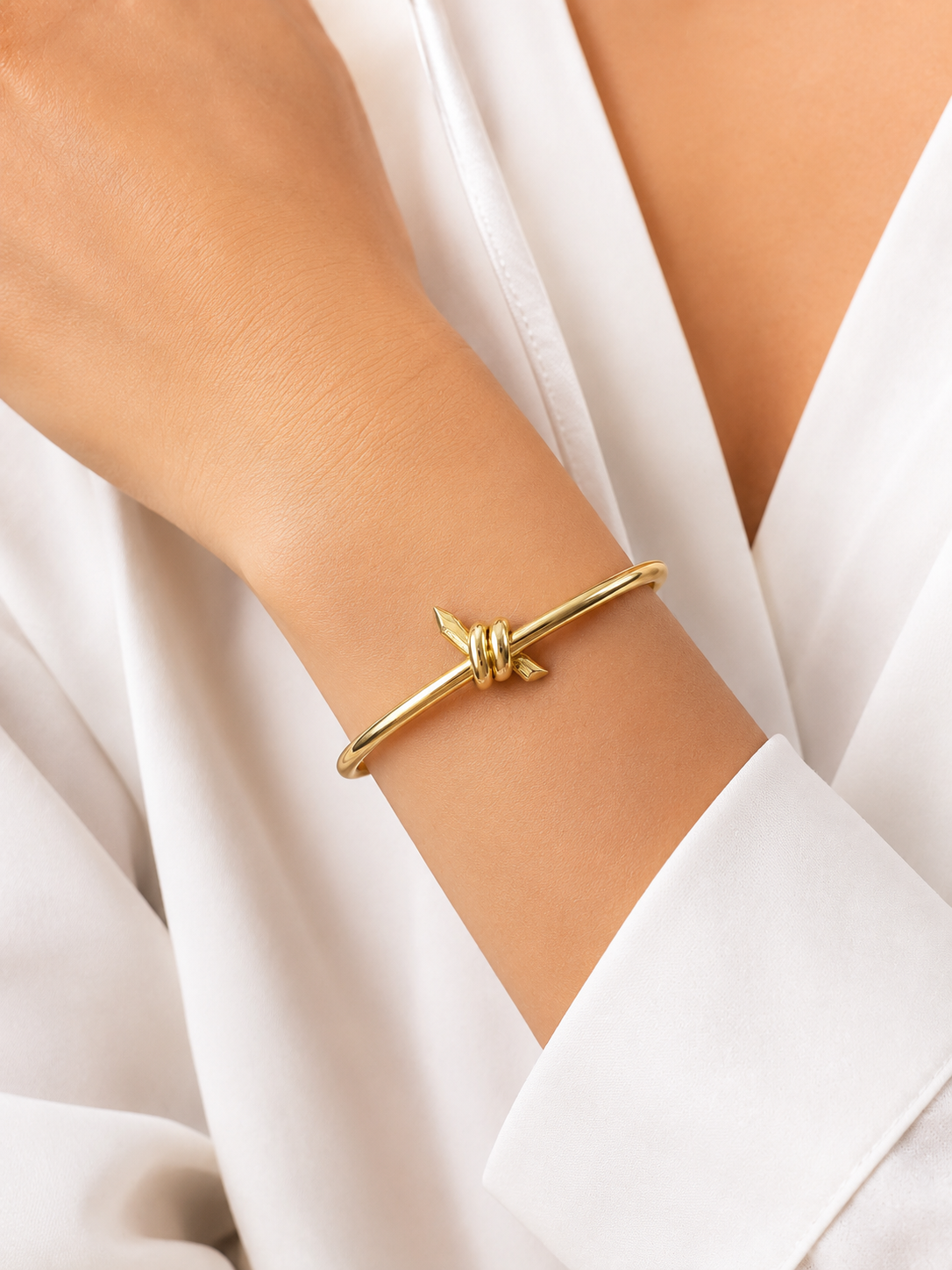 Nail Knot Bangle Bracelet