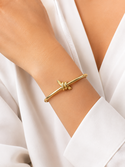 Nail Knot Bangle Bracelet