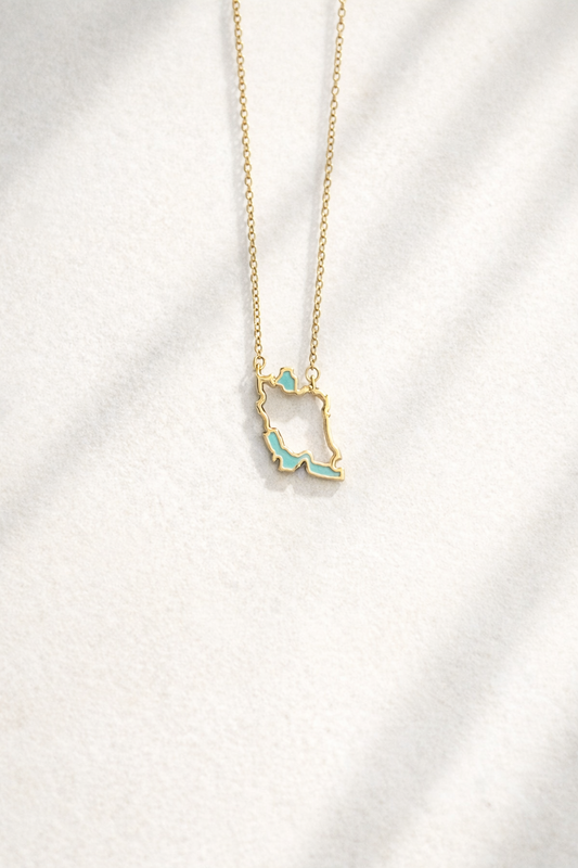 Iran map necklace