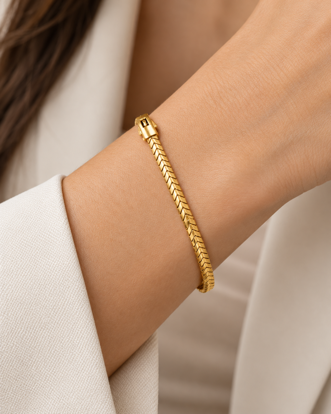 Chevron Gold Bracelet