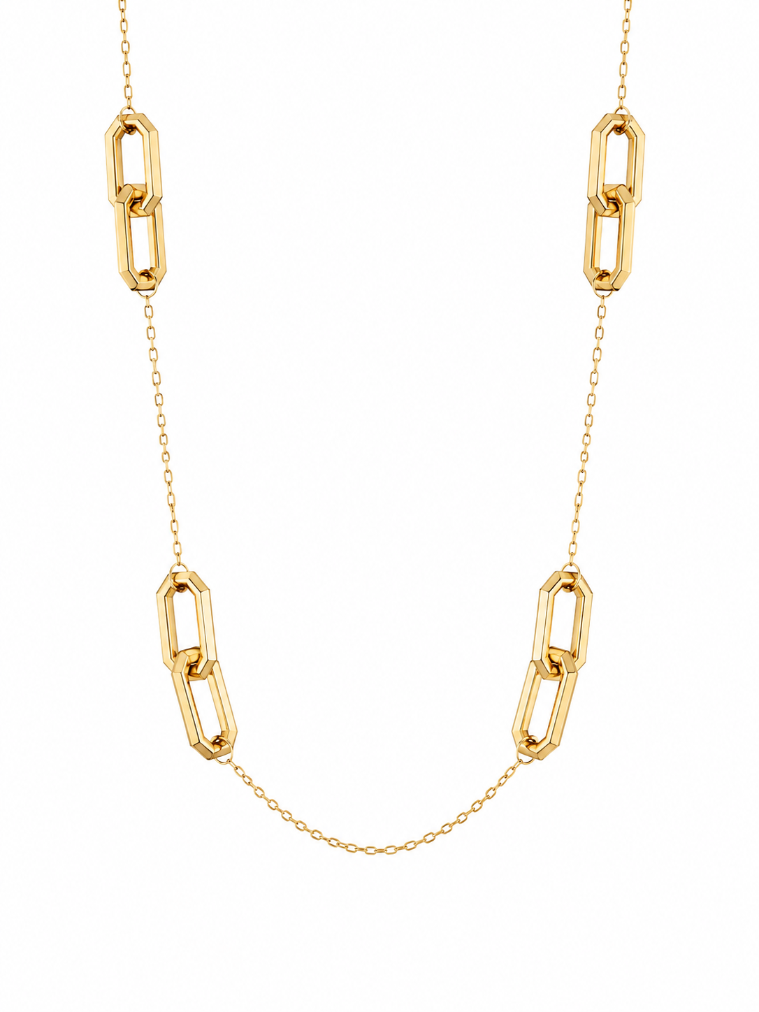 Geometric Link Station Necklace