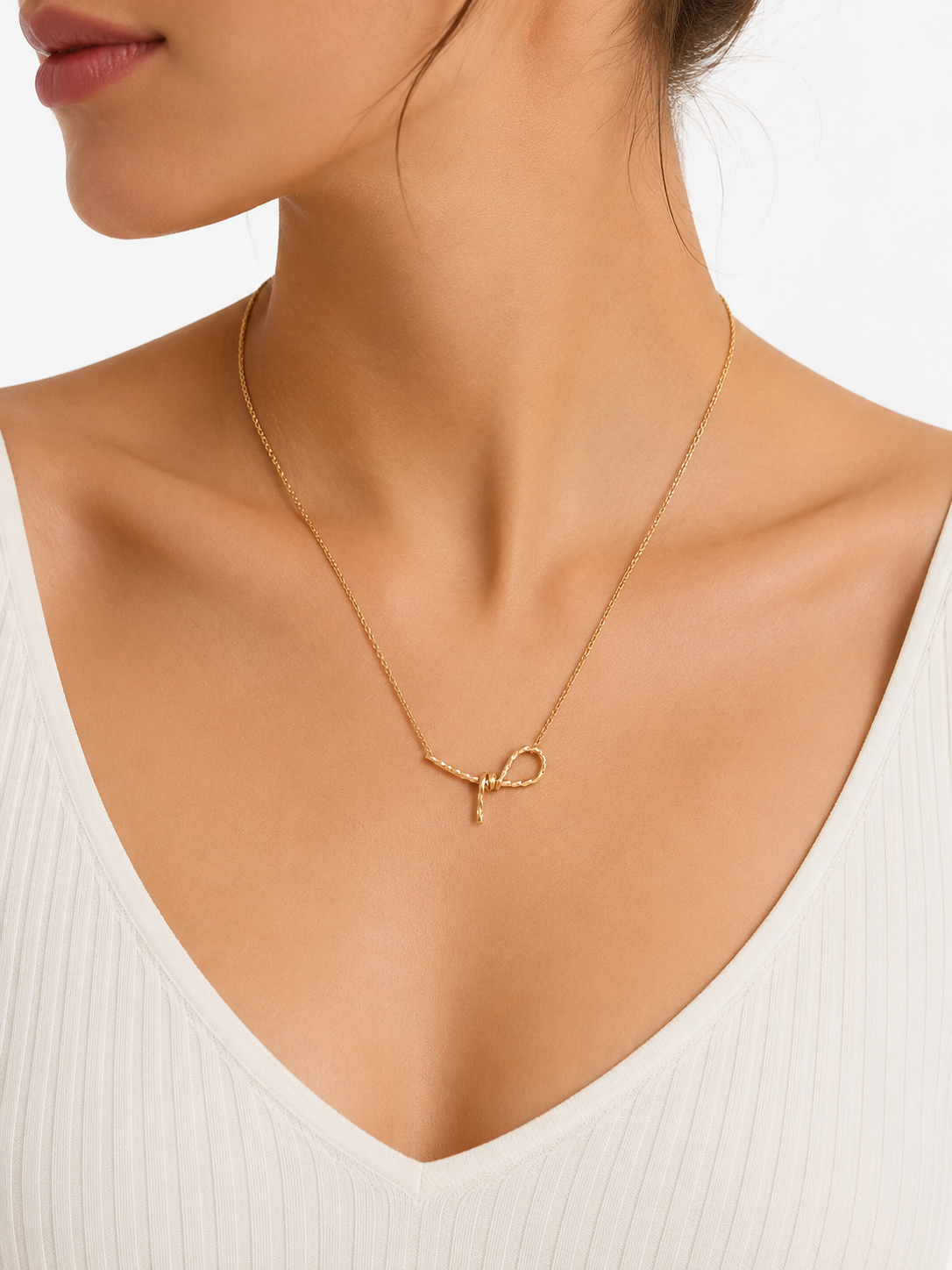 Twisted Knot Pendant Necklace