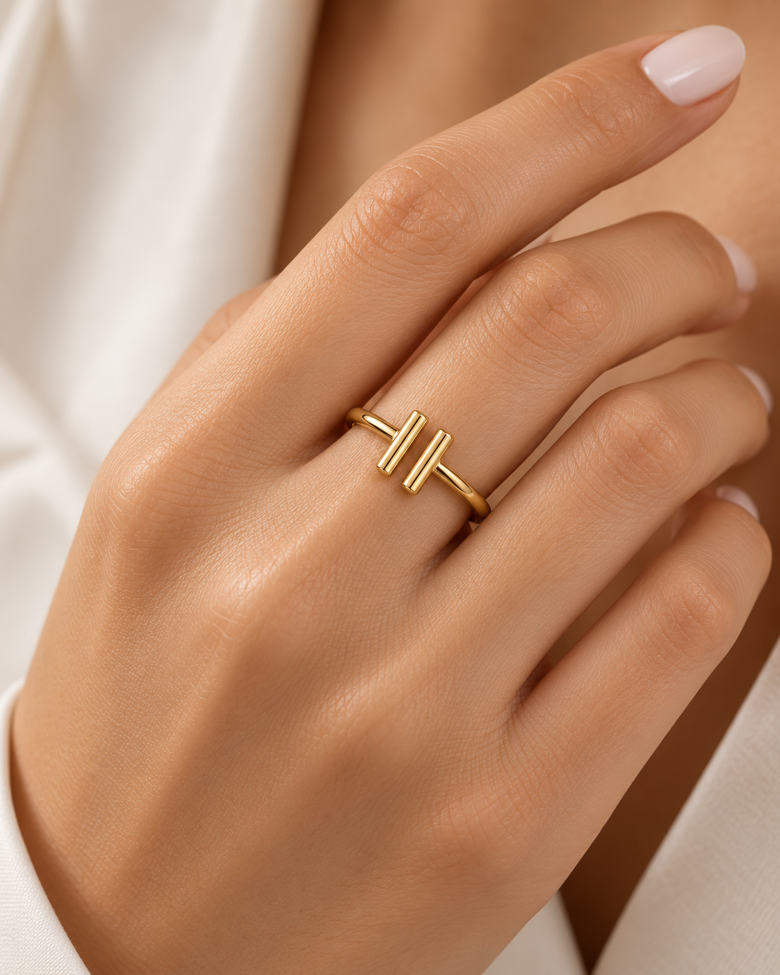 Twin Bar Statement Ring