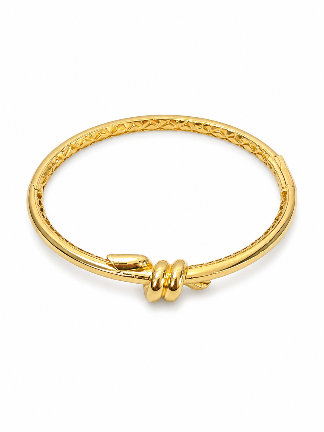 Nail Knot Bangle Bracelet