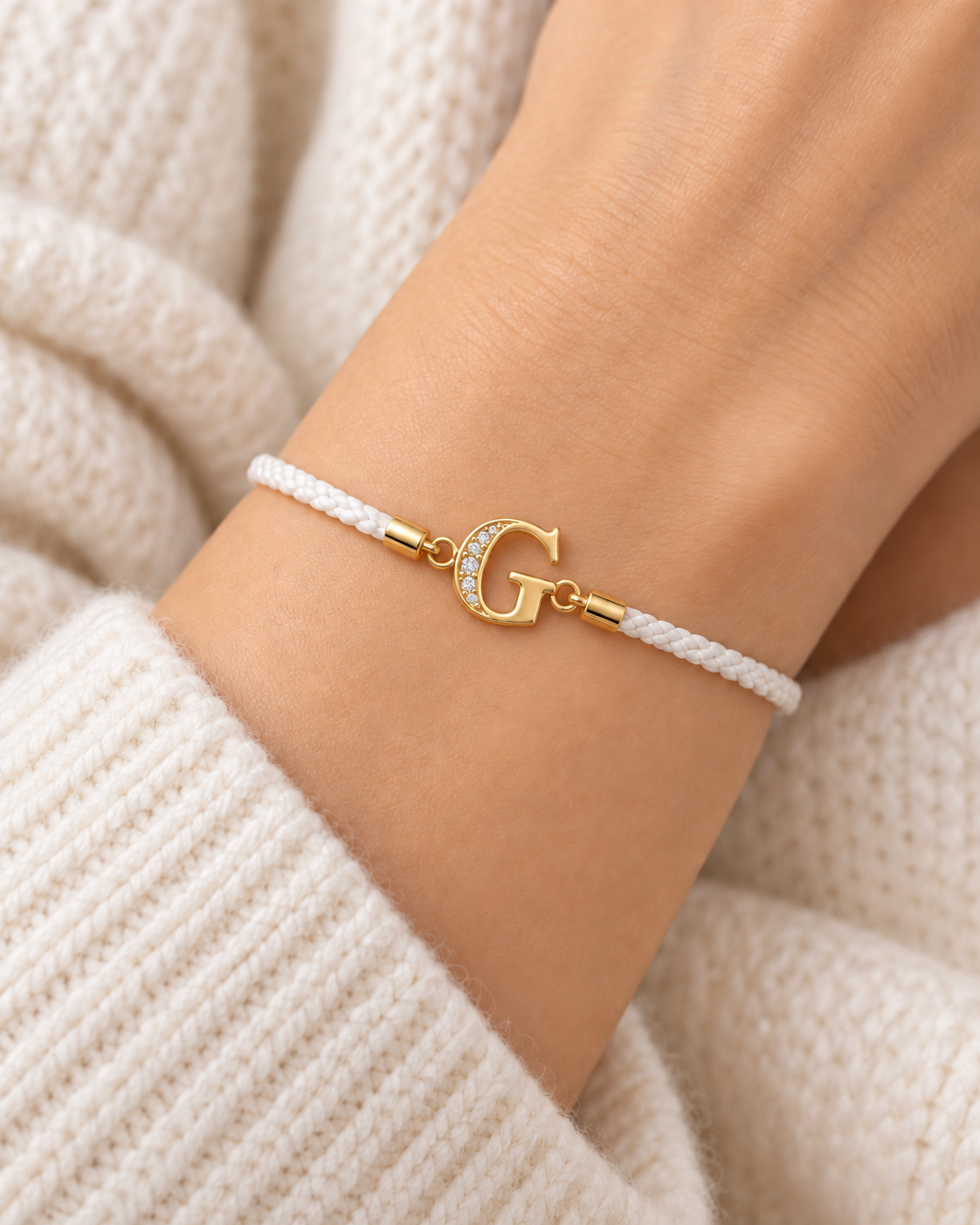 Initial “G” Cord Bracelet