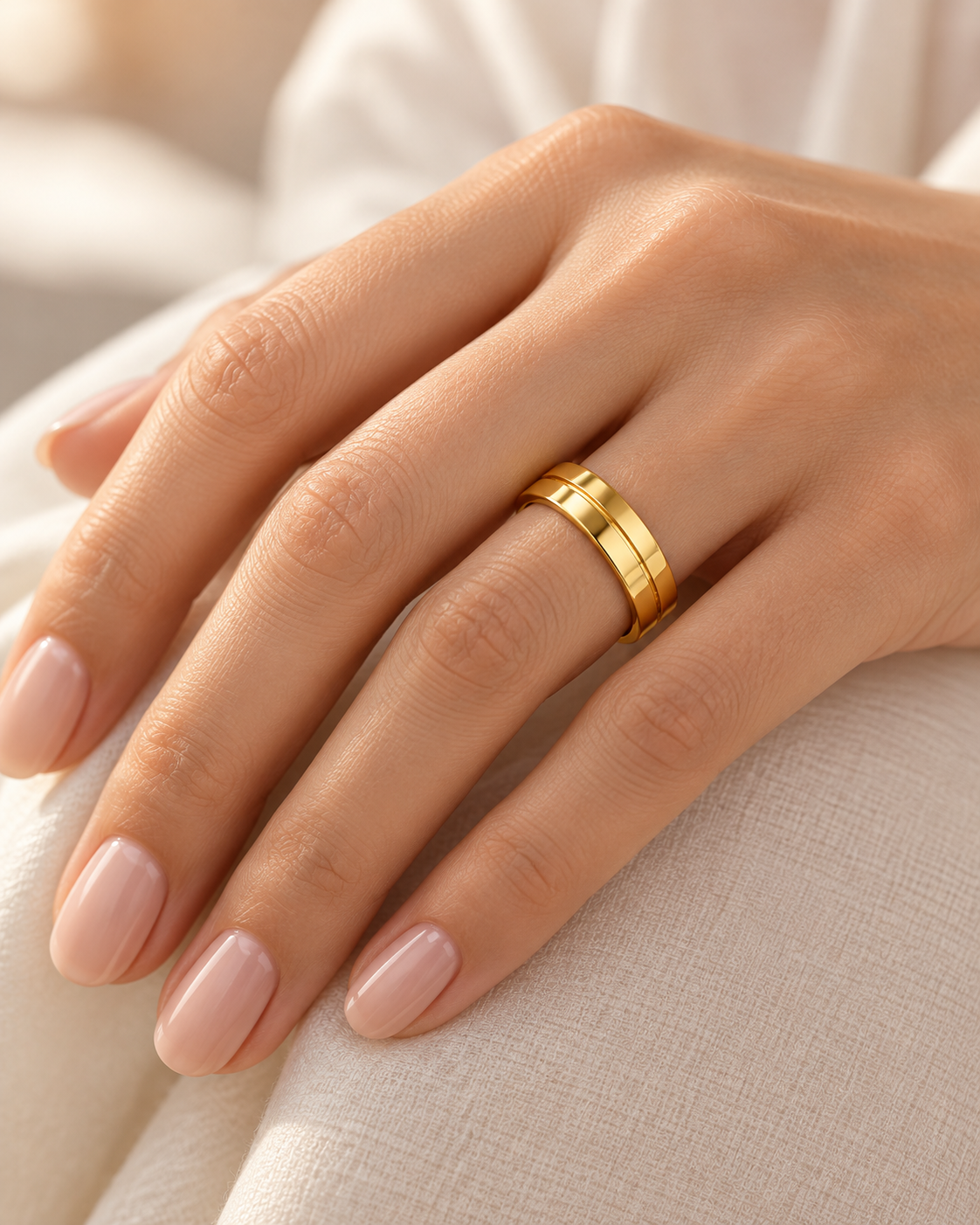 Double-Groove Wedding Band