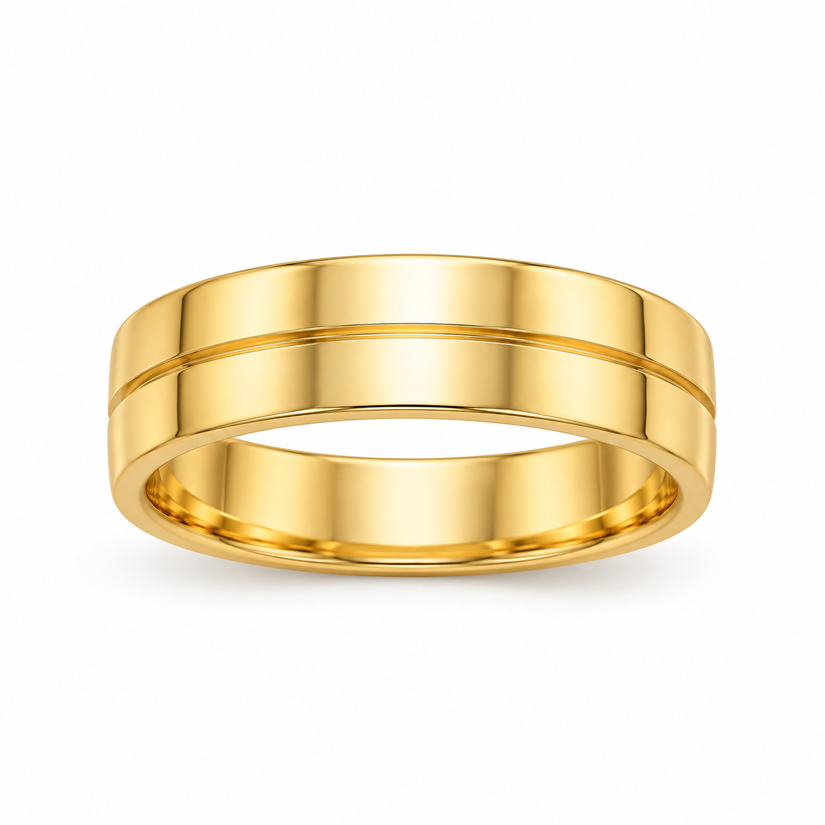 Double-Groove Wedding Band