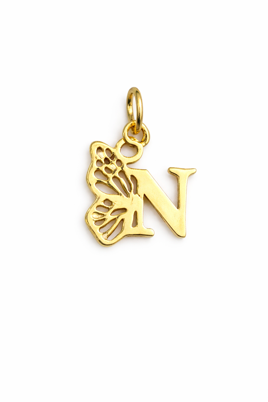 Initial “N” Butterfly Pendant.