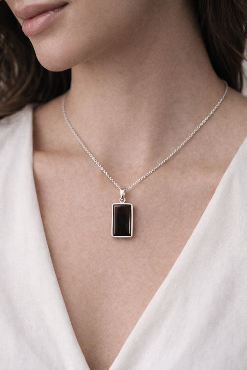 Obsidian Rectangular Pendant
