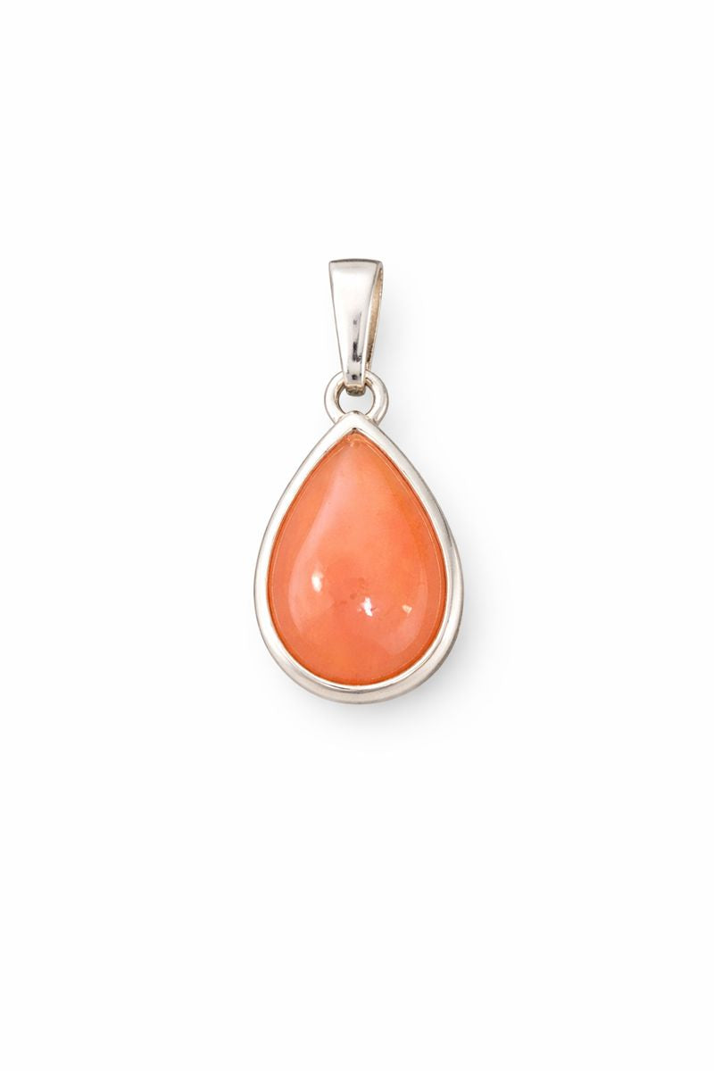 Amber Glow Teardrop Pendant