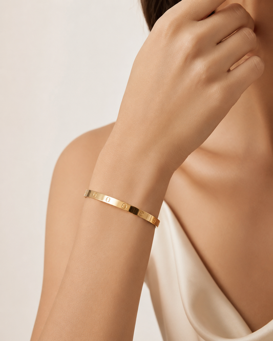 Cartier-Inspired Gold Love Bangle