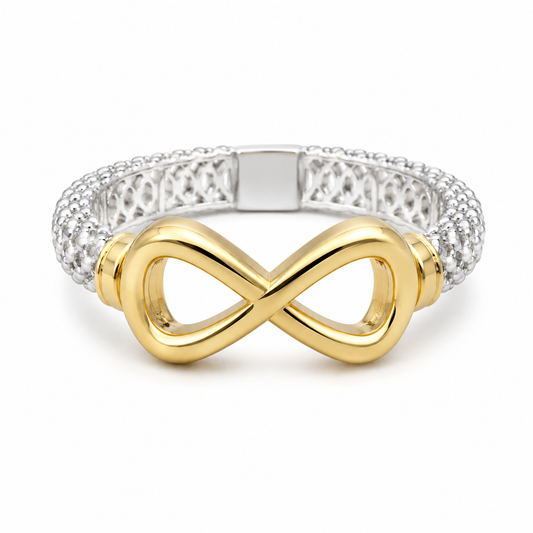 Two-Tone Infinity Ring